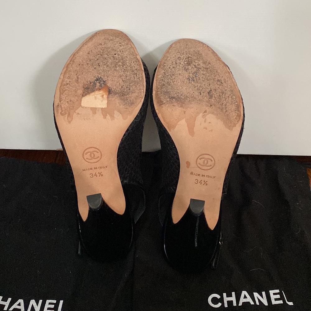 CHANEL Black Heels size 34.5 - Picture 5 of 6